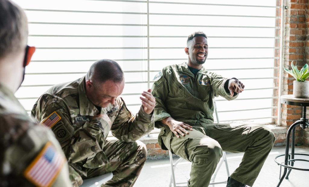 three vets laughing 1